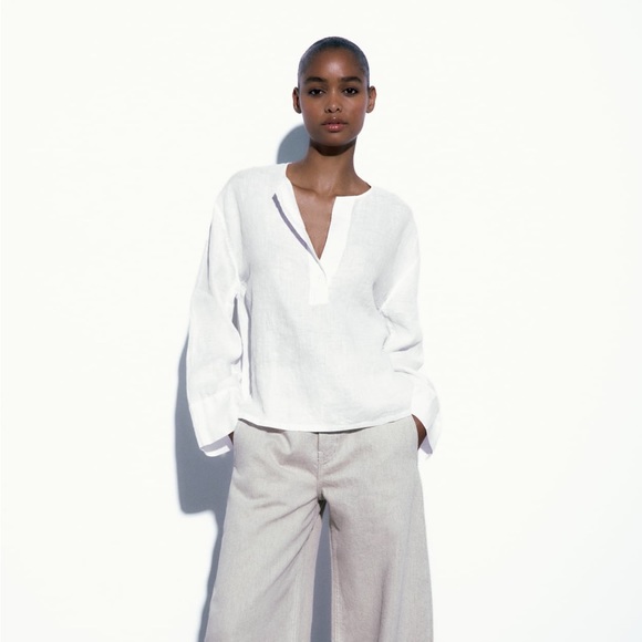 Zara Linen Blouse - Picture 3 of 6